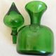 Carafe with stopper Empoli green 1970s Height 27 cm