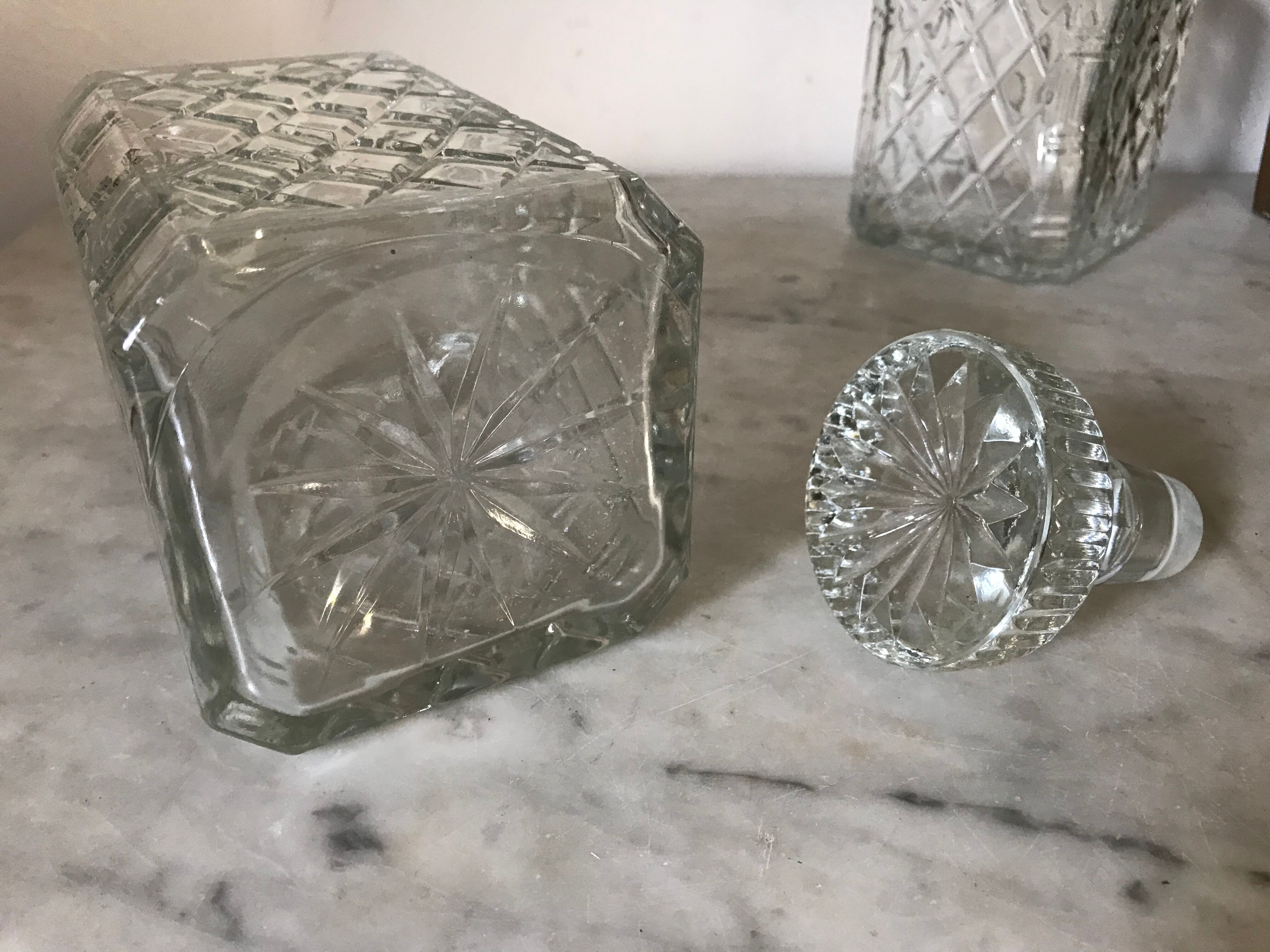 Crystal whisky carafes