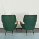 Mid-century modern set of two Italian armchairs from 50s