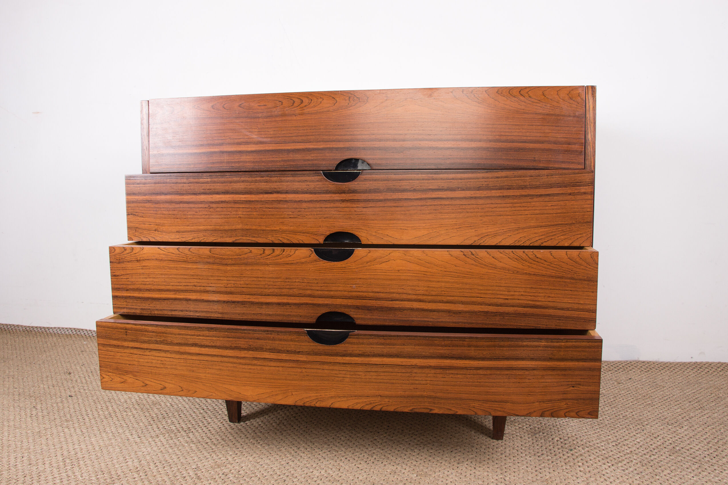 Rosewood chest of drawers design Paul Geoffroy edited by Roche Bobois