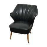 Chaise skai noir vintage