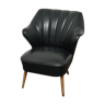 Vintage black skai cocktail chair