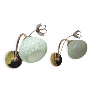 Appliques Verre de Clichy - fleur