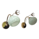 Clichy glass and mother-of-pearl flower wall lights