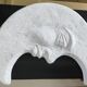 Vintage Moon wall decoration in concrete / reconstituted stone