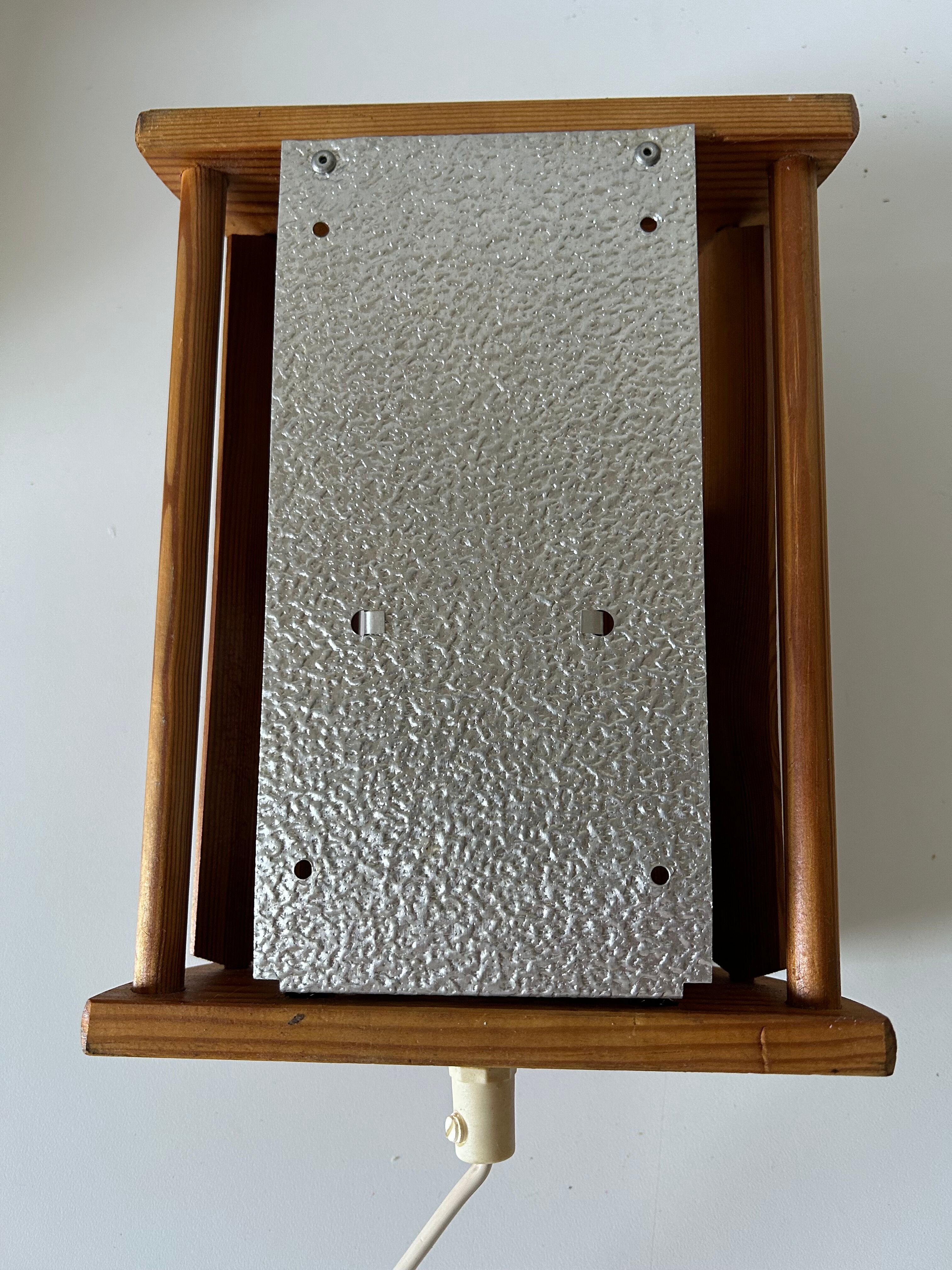 Ikea pine wall lamp vintage