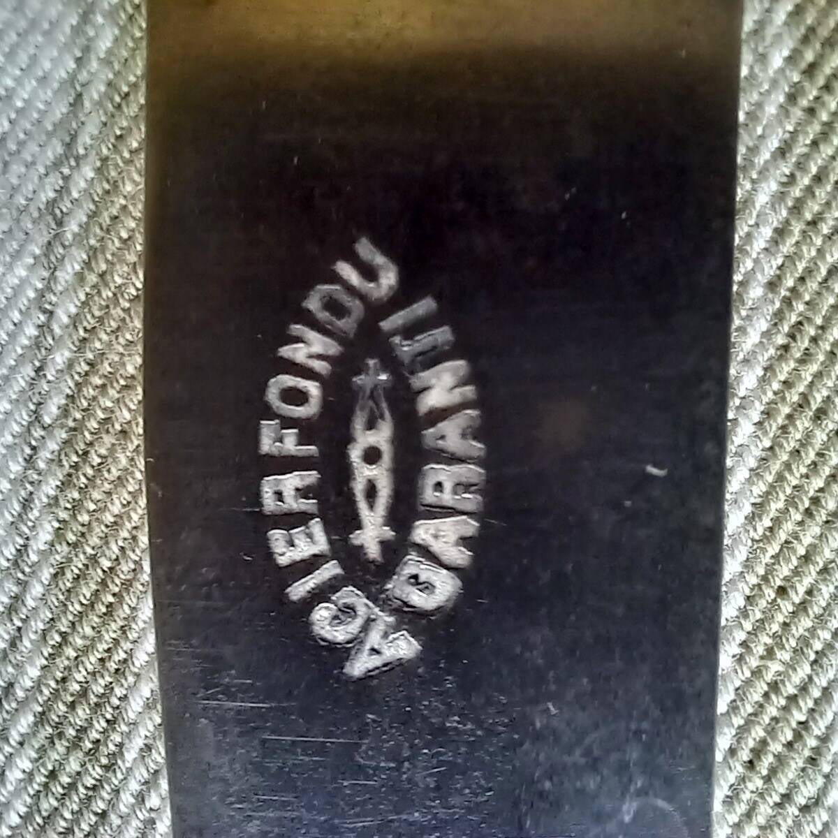 Box of 12 old cast steel knives