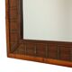 Vintage Square Bamboo and Rattan Mirror Boho 70cm