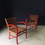Mediterranean Armchairs, France, 1950s, Set of 2
