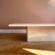 Travertine coffee table