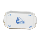 Plat céramique gardienne d'oie vintage