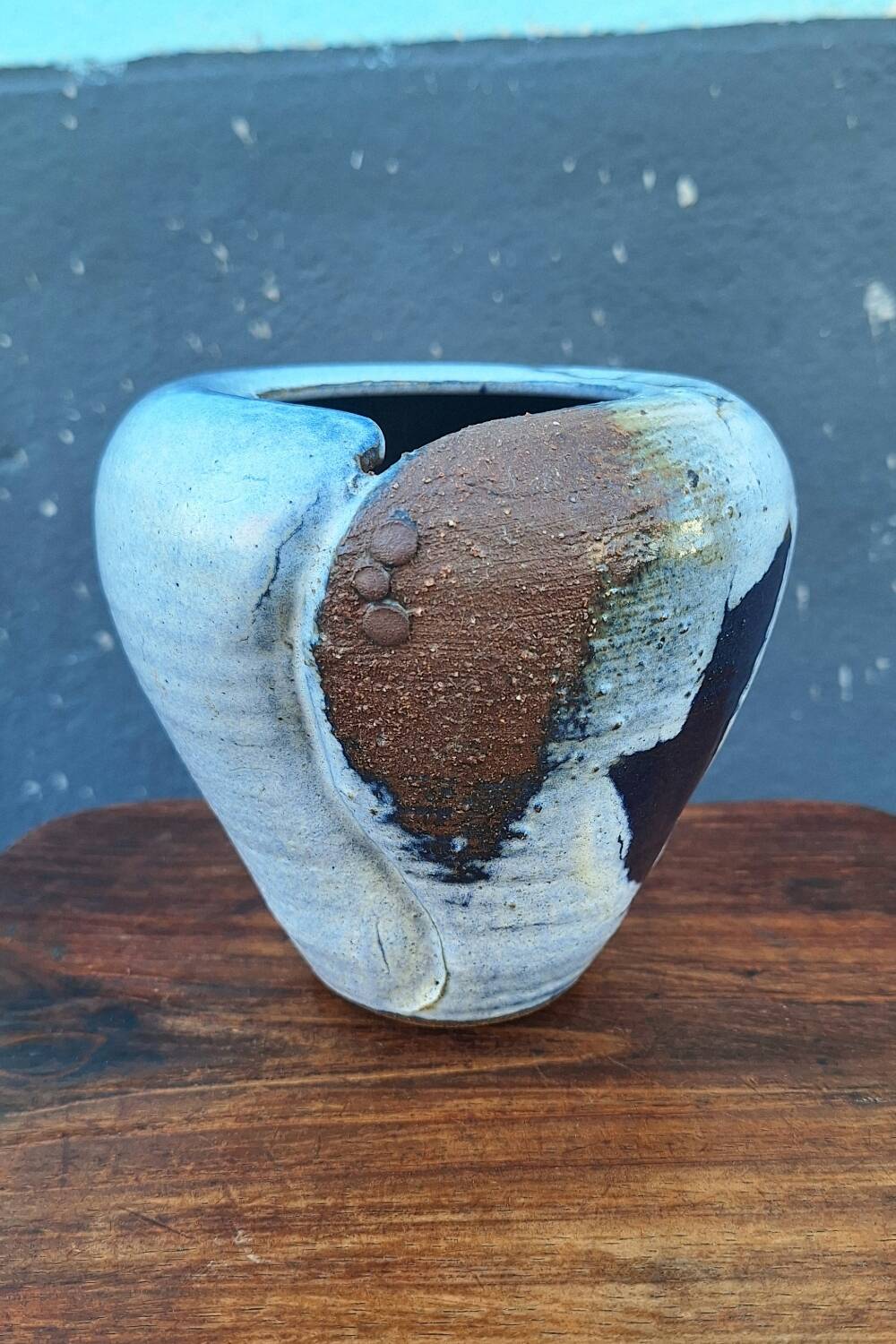 Glazed ceramic vase by Nadia and Alain Pinel