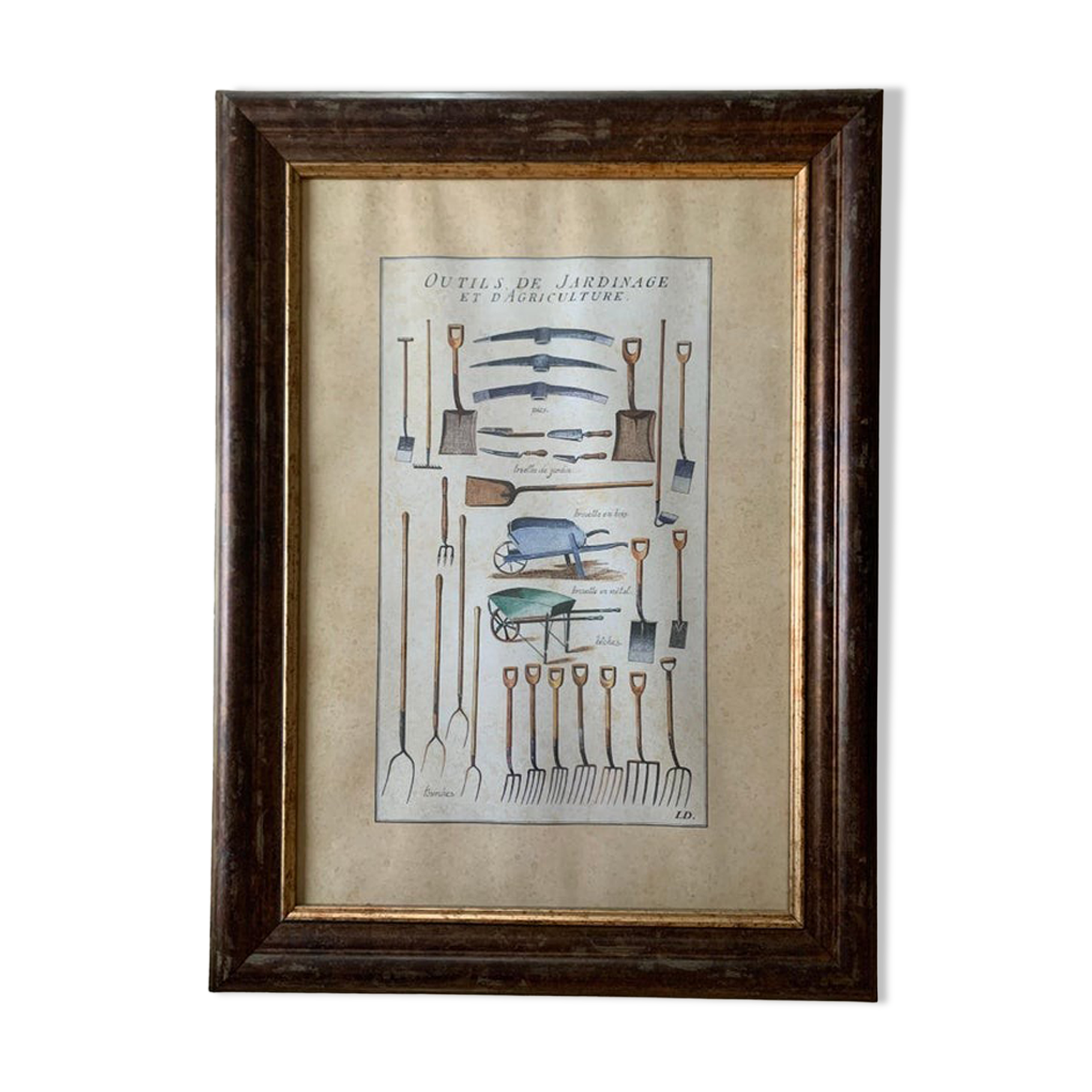 Lucien Dautrey, gardening tools, engraving, nineteenth century