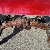 Pair of antique armchairs, carved in walnut