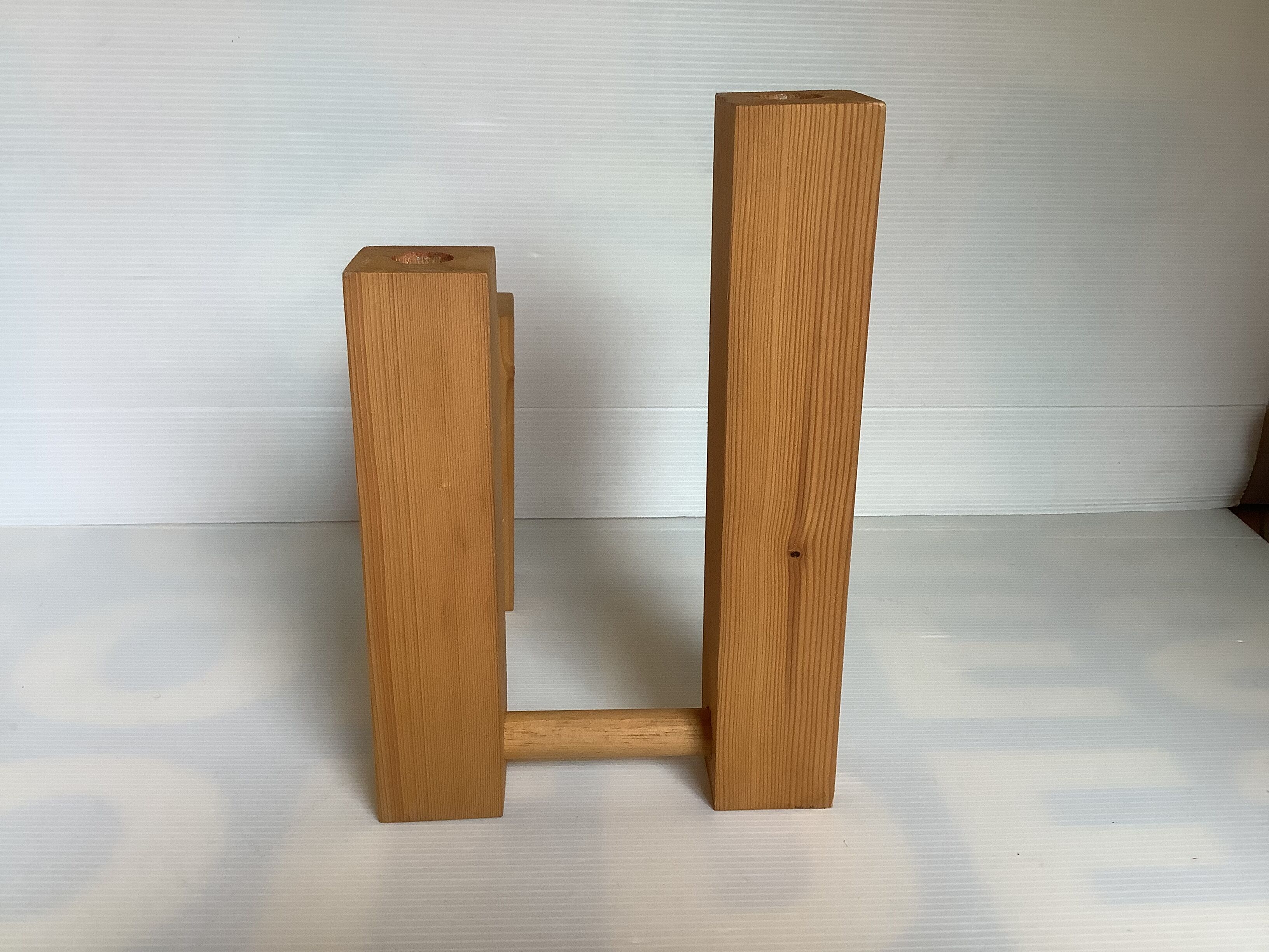 Scandinavian wooden candle holder