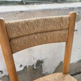 Set of 4 straw chairs circa Dordogne