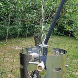 Design chandelier of the 70s in chromed metal