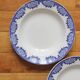 2 ironstone soup plates, "Capri" pattern, Digoin Sarreguemines, Art Deco