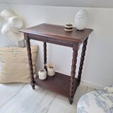 Side table with spool legs