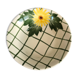 Cup vintage in ceramic enamelled signed fleur peinture decoration