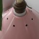 Suspension tôle emaillée rose vintage