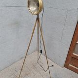 Ancien phare Ducellier en laiton poli sur trépied laiton réglable