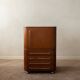 Art Deco Italian Wood Cabinet With Chrome Details, 1930s