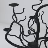 Brutalist Sculptural Chandelier Tree of Life Hand-Forged, 1970s