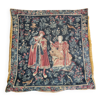 Vintage tapestry cushion