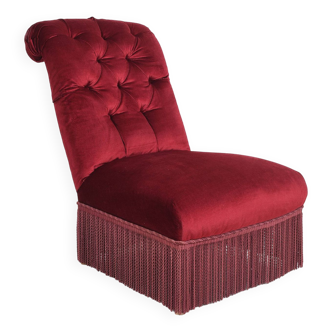 Red padded toad chair