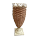 Vintage metal and wicker vase