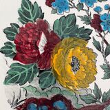 Large antique plate decorated with birds and flowers – Boch for Royal Sphinx