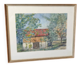 Aquarelle 34 cm x 42 cm, R Hoffman ( 1868-1935 )