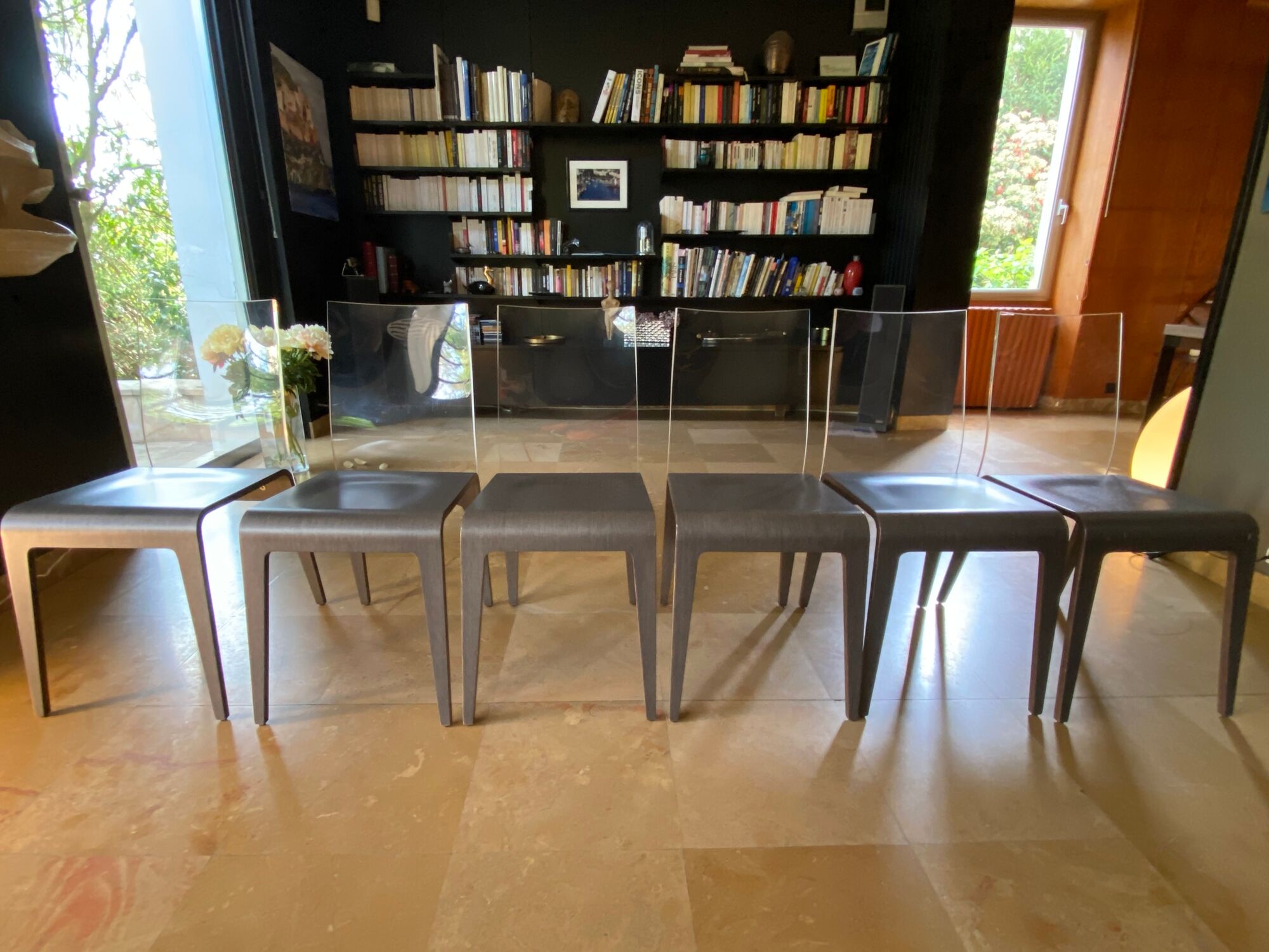 Lot de 6 chaises altuglass collection Roche Bobois