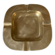 Vintage square brass ashtray