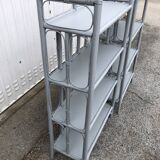 Pair of shelf in grey rattan