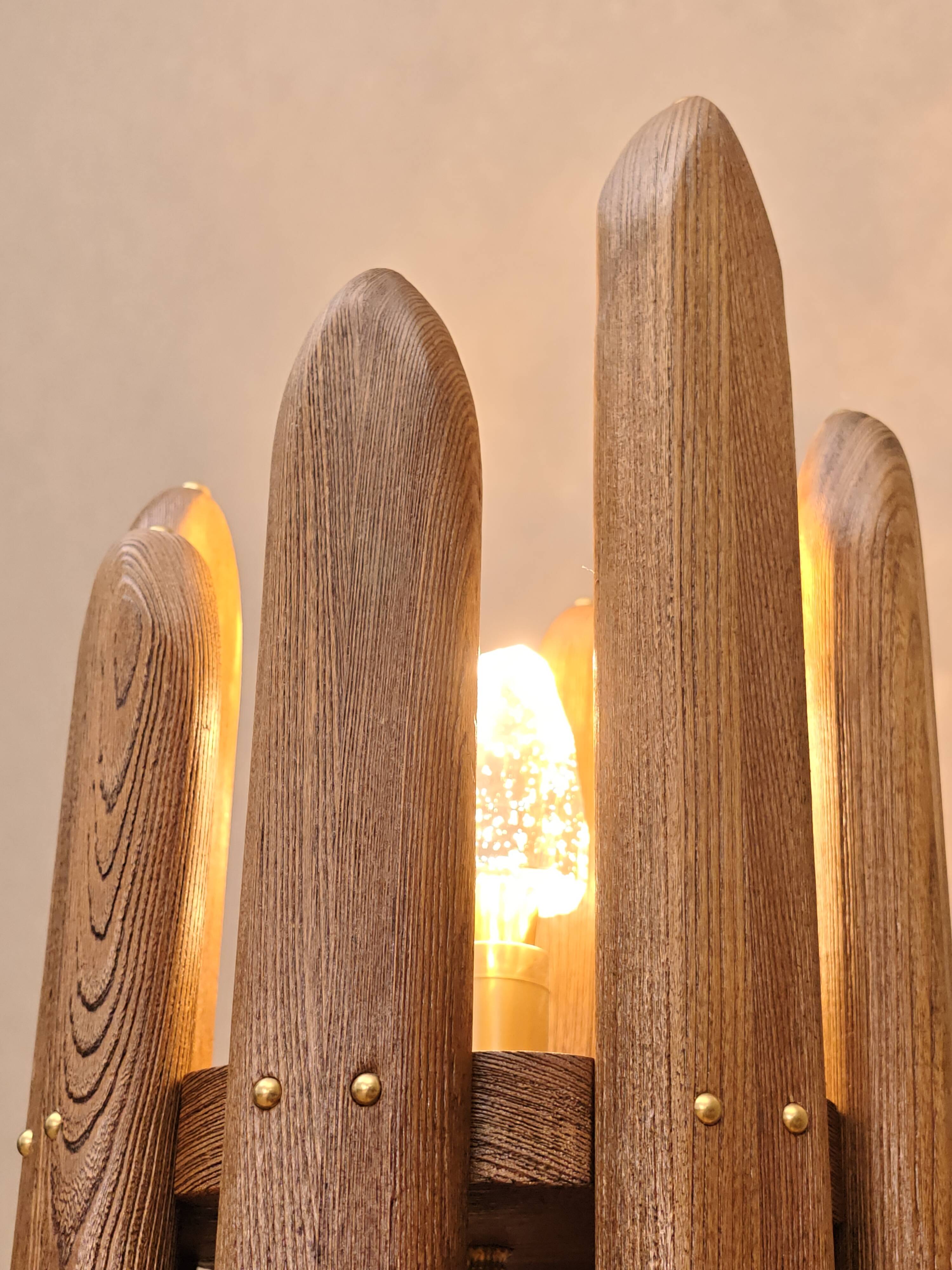 Mid-Century Modern Collectible Design Museum Quality Solid Wood Floor Lamp