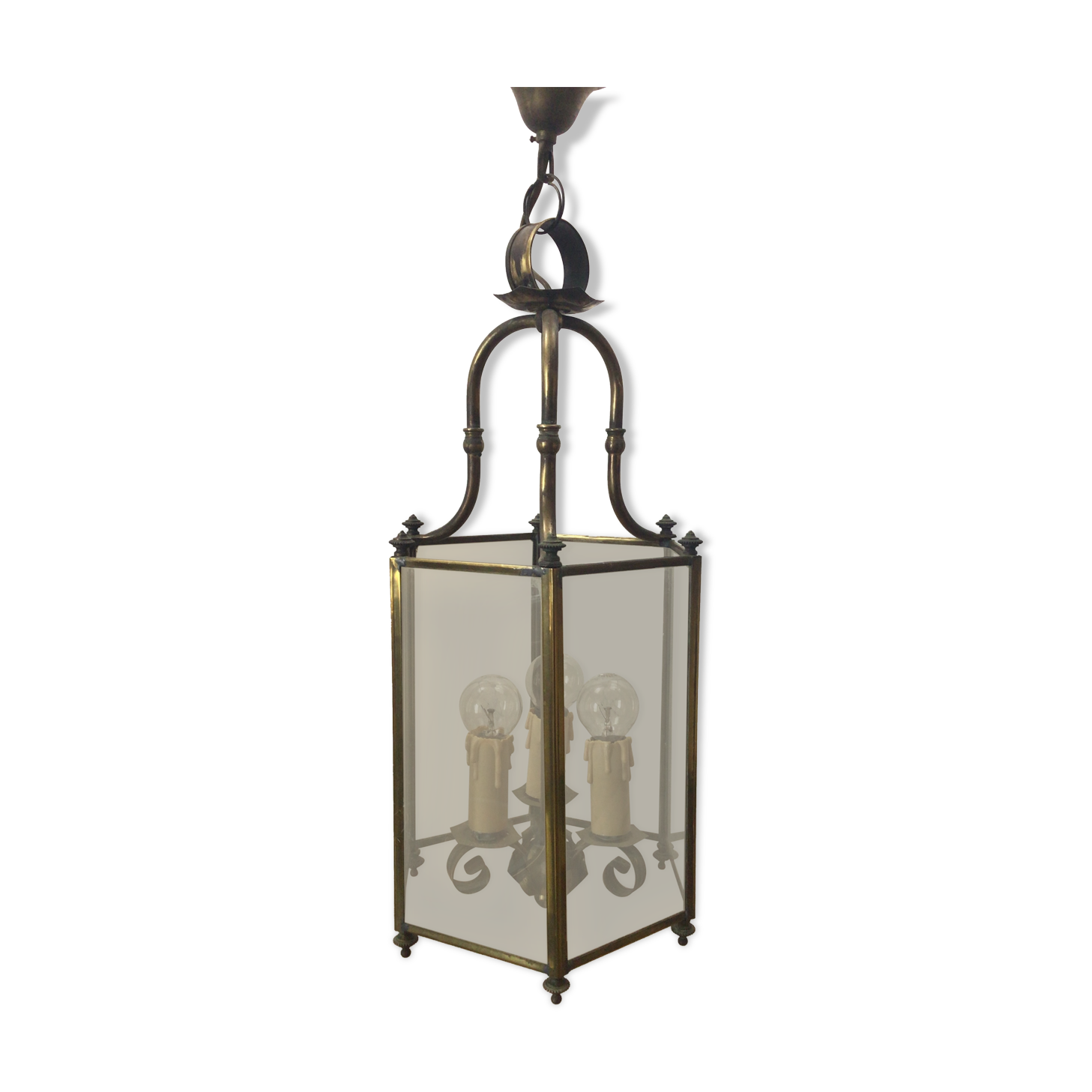 Old brass lantern 3 fires