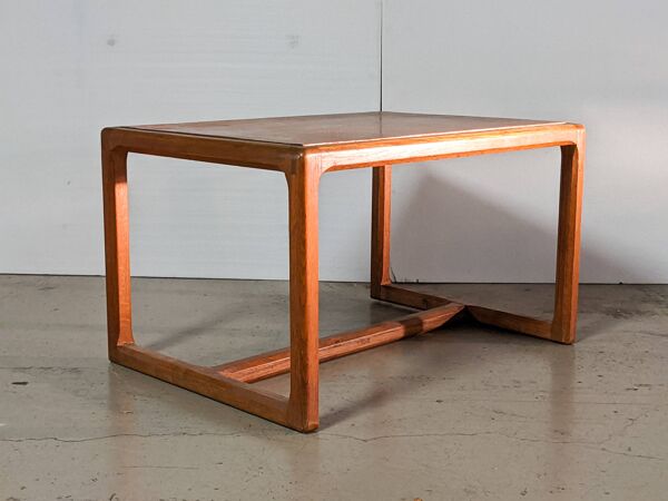 Table basse vintage rectangulaire en palissandre design scandinave