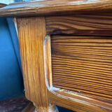 Small solid wood desk with a drawer.