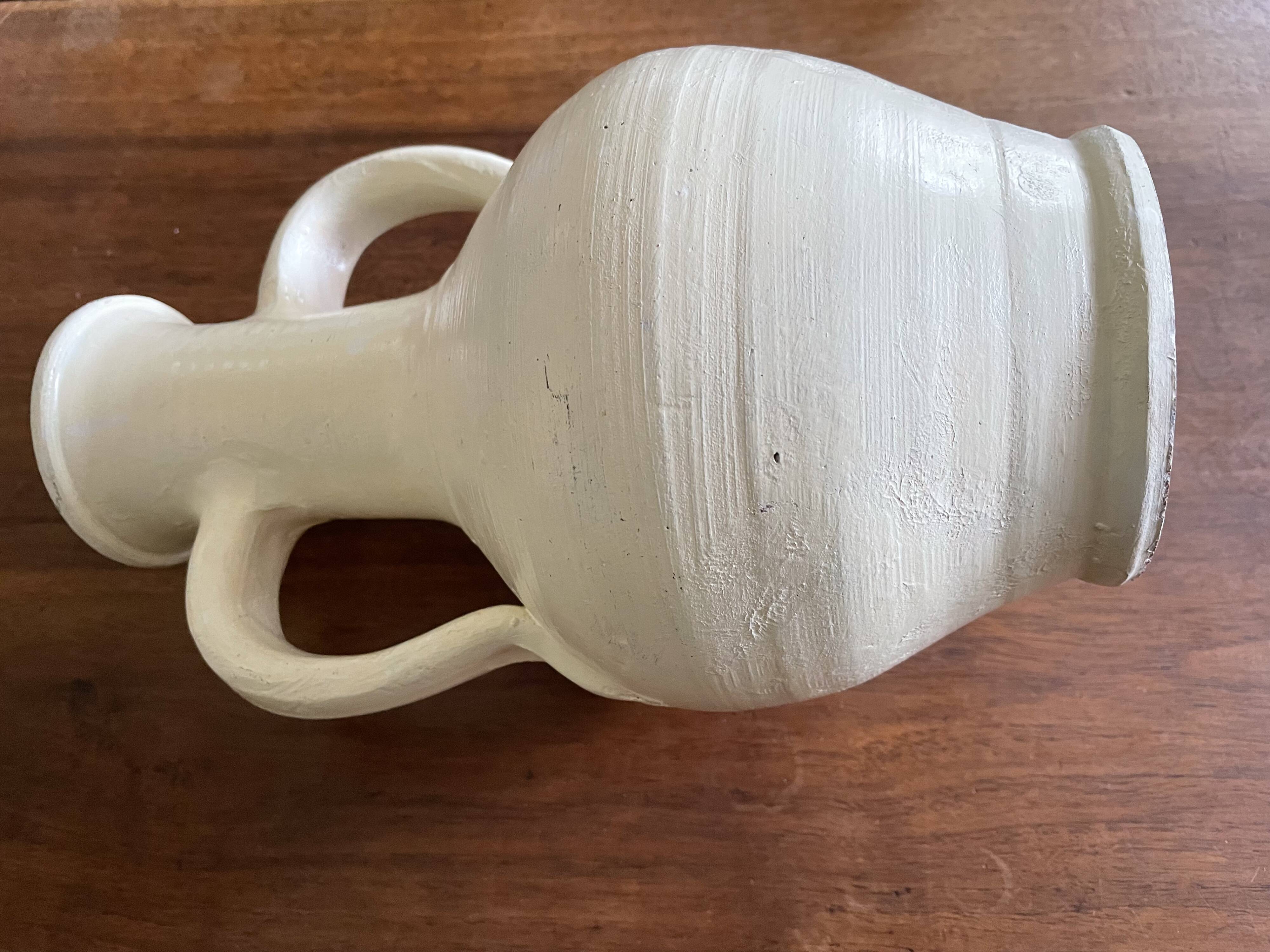 Terracotta amphora vase