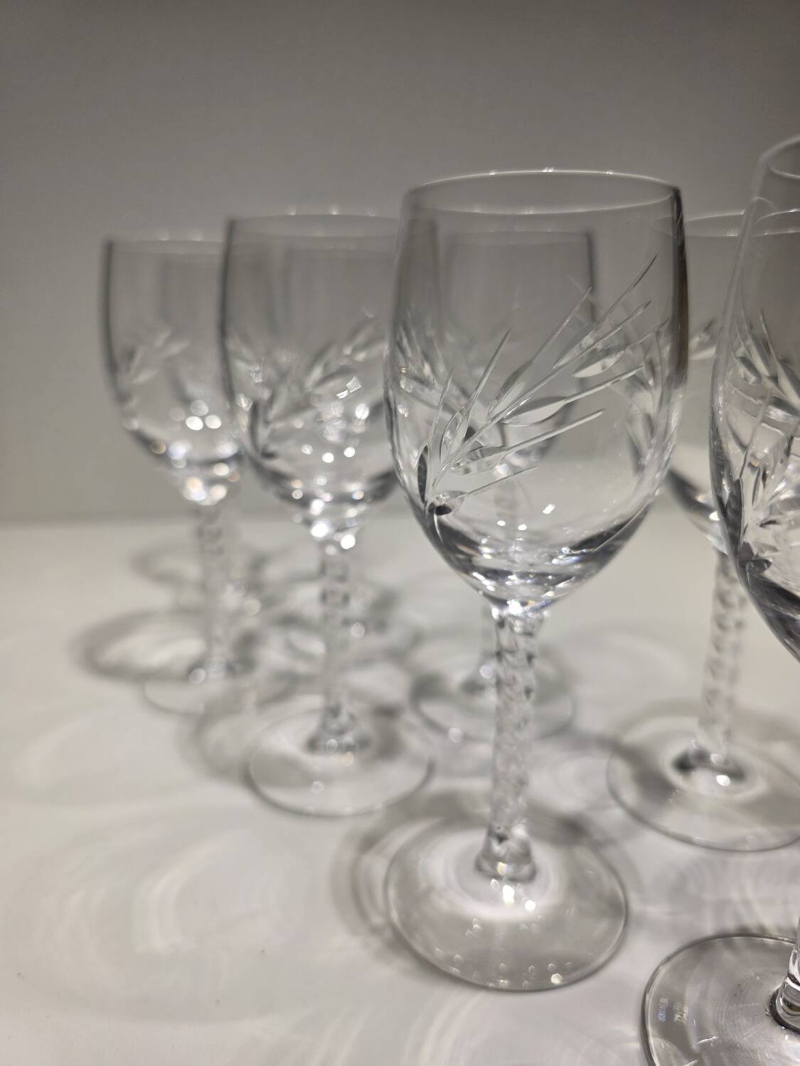 Lot 10 verres cristal d’Arques modèle Épi
