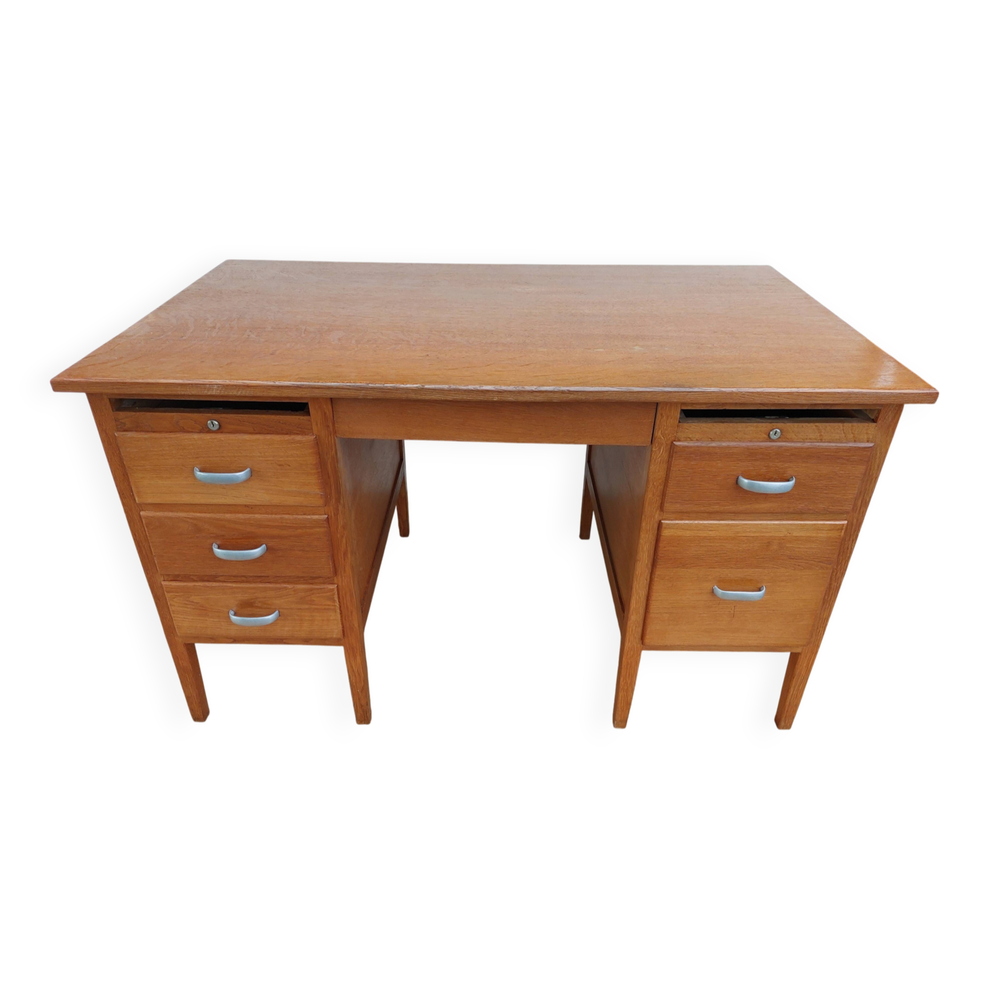 solid wood desk, 1970s