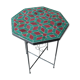 Table d'appoint en fer forgé et carreaux marocains zellige