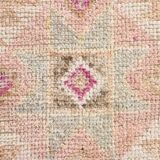 3x12 Pink & Cream Turkish Runner Rug, 80x364Cm