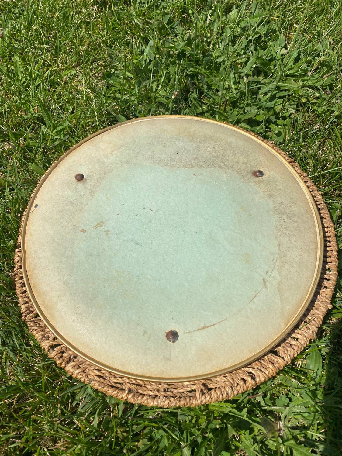 Plateau miroir art déco