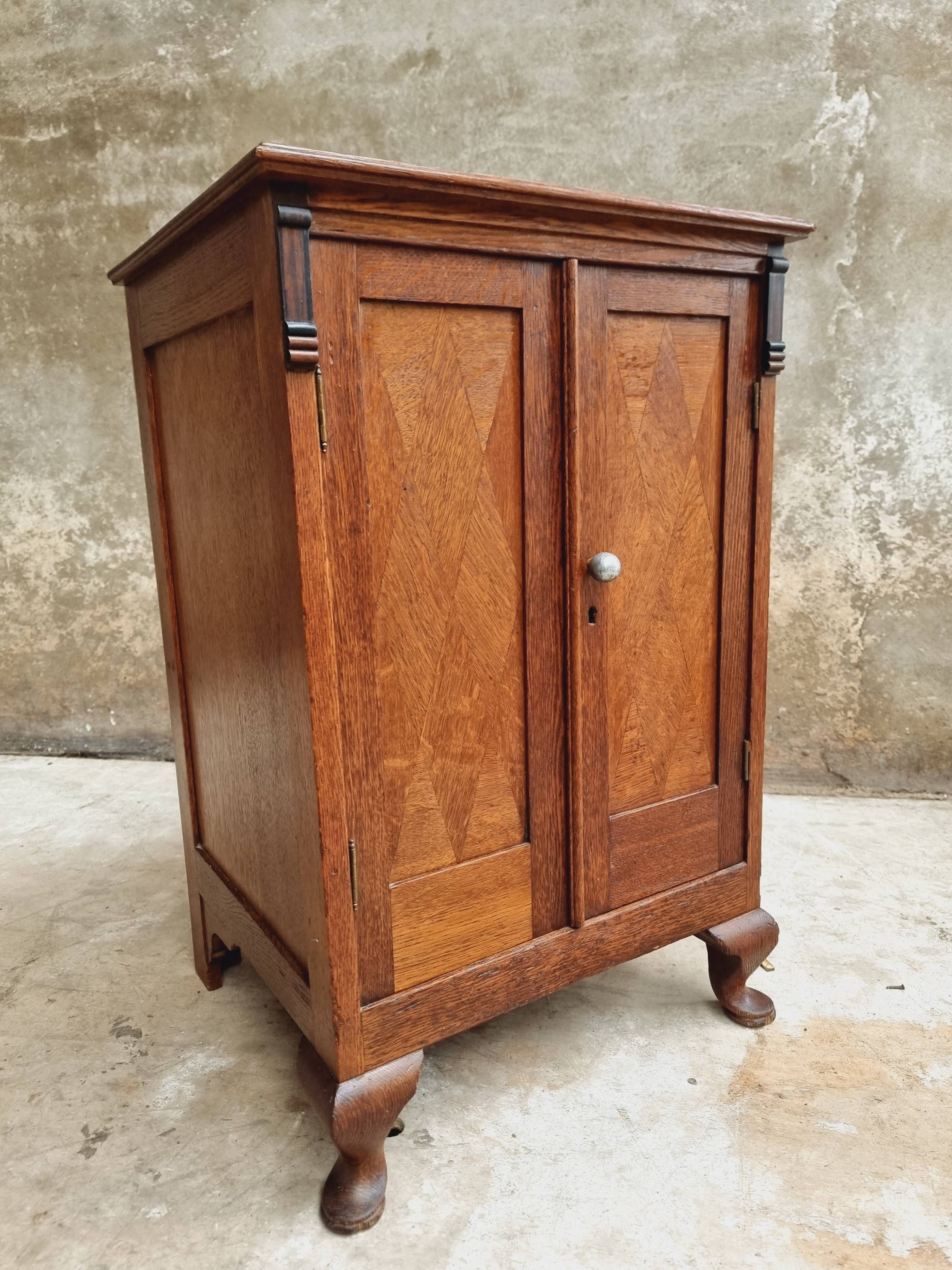Antique small cabinet sideboard oak