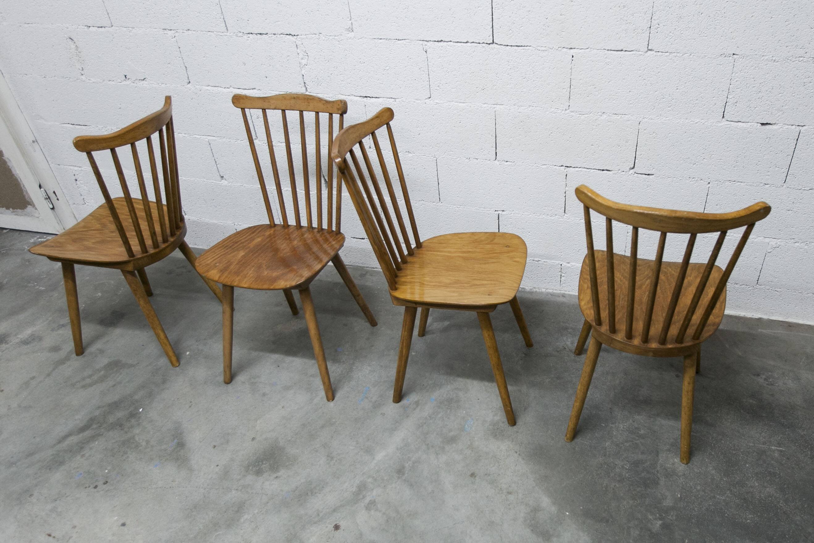 Ensemble de 6 chaises Baumann modèle Menuet