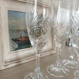 Klein crystal champagne flutes