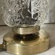 Pair of 1950s brass and glass bedside lamps